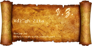 Végh Zita névjegykártya
